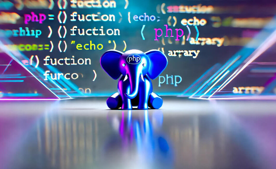 PLUNIA Blog: Header for PHP-Topics (image is AI generated)